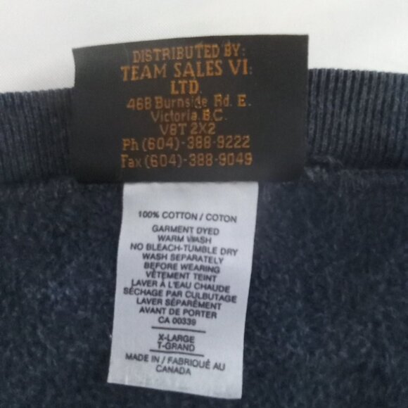 Vintage kwa-Gulth Sun Mask First Nations Artist Richard Hunt Sweatshirt size XL - Picture 9 of 11